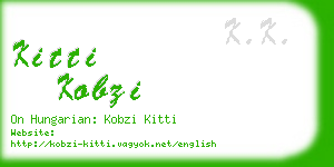 kitti kobzi business card